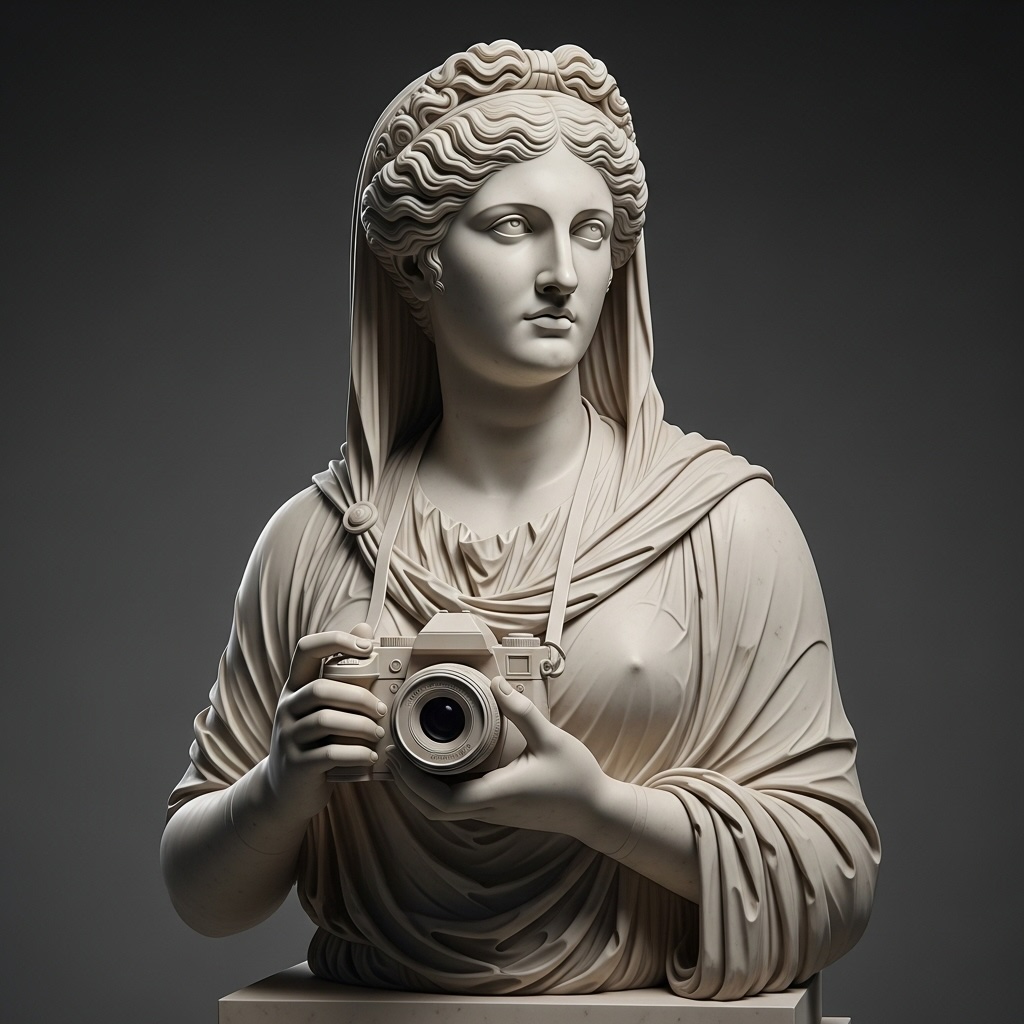 Ancient Statue style preset: marble sculpture with chiselled detail